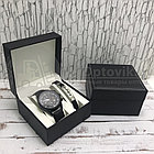Подарочный набор 2 в 1 мужские кварцевые часы и браслет Модель 26, фото 7