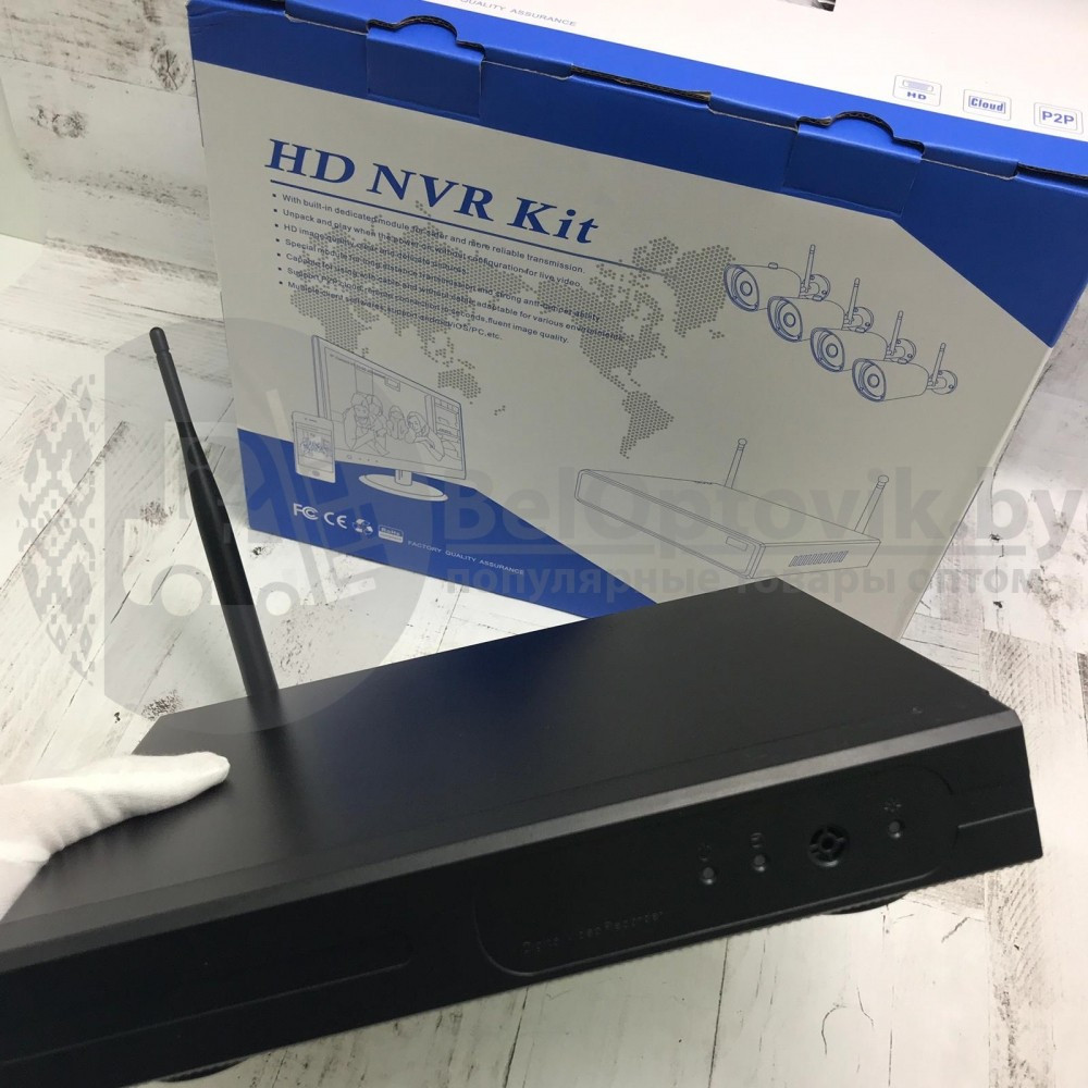 Готовый комплект уличного или внутреннего беспроводного видеонаблюдения на 2 камерывидеорегистратор HD NVR Kit - фото 4 - id-p153788352