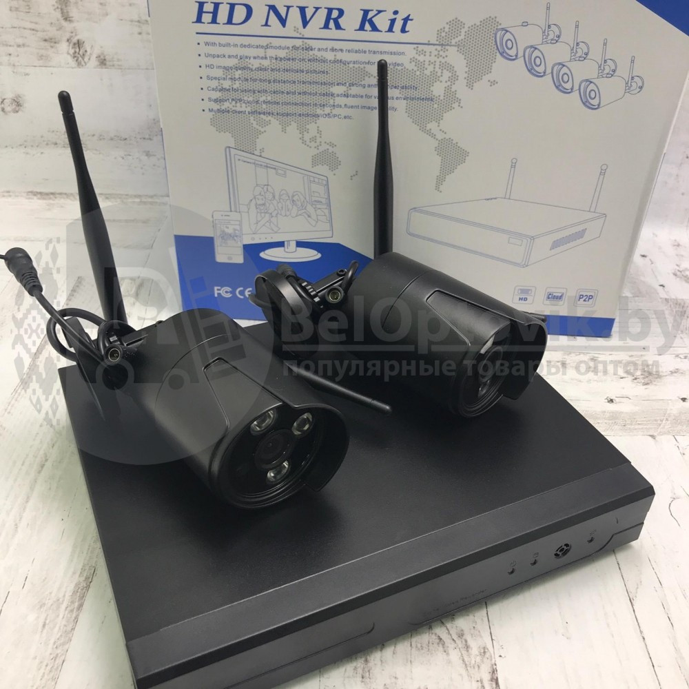 Готовый комплект уличного или внутреннего беспроводного видеонаблюдения на 2 камерывидеорегистратор HD NVR Kit - фото 5 - id-p153788352