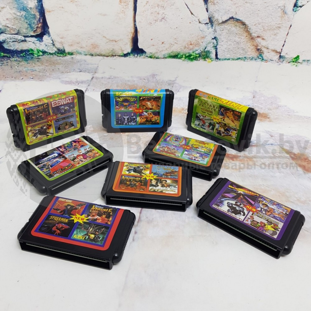 Картридж для приставок Sega Mega Drive 2  5-6 сборник игр  4 в 1 2 SC414