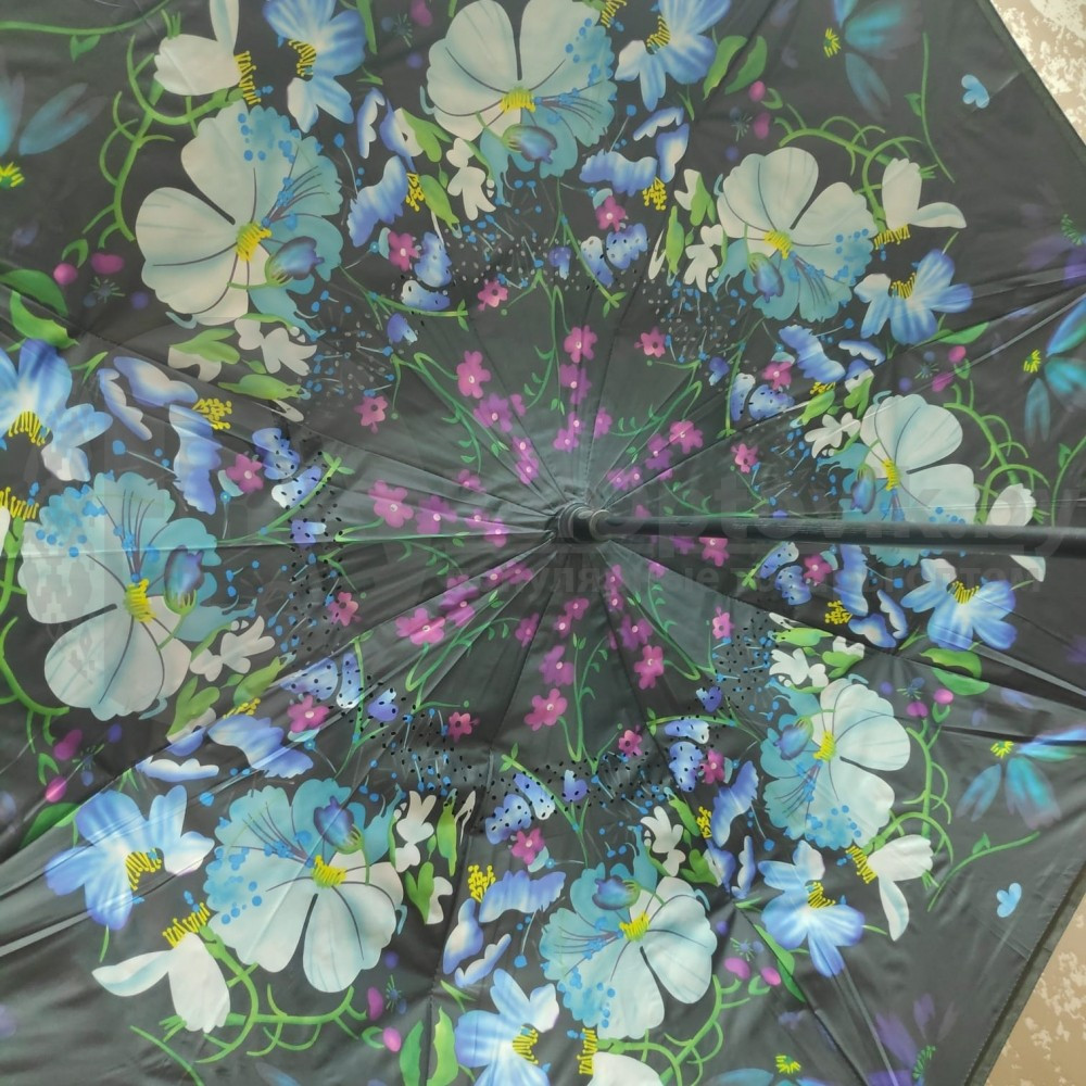 Зонт наоборот UnBrella (антизонт). Подбери свою расцветку настроения Цветок синий - фото 6 - id-p153788690