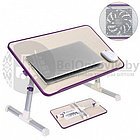 Портативный (складной) эргономичный стол для ноутбука с охлаждением (1 вентилятор  вентиляция) Elaptop Desk 52, фото 2