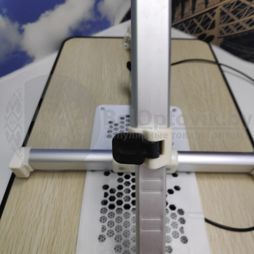 Портативный (складной) эргономичный стол для ноутбука с охлаждением (1 вентилятор вентиляция) Elaptop Desk 52 - фото 6 - id-p153788809