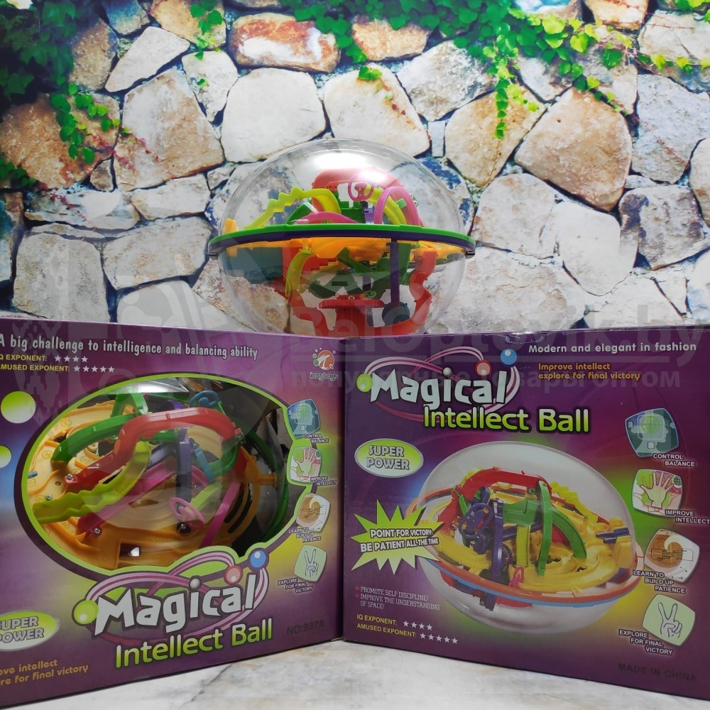 3D шар лабиринт Magical Intellect Ball игрушка-головоломка, d 17 см (208 ходов) - фото 2 - id-p153788874