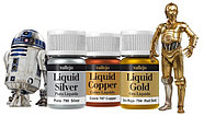 Набор красок Liquid Gold (Gold, Silver & Copper), 32мл.*4 (Испания), фото 2