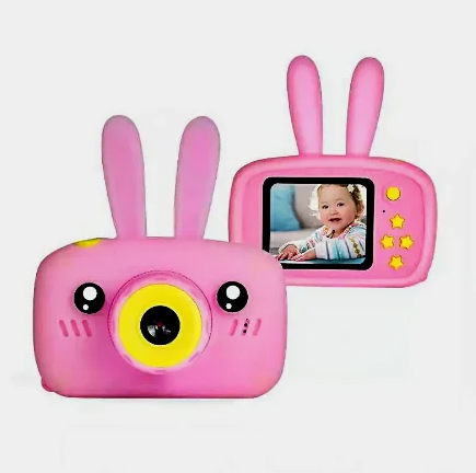 Детский фотоаппарат Зайчик с ушками Zup Childrens Fun Camera с играми РОЗОВЫЙ - фото 5 - id-p124346390