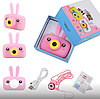 Детский фотоаппарат Зайчик с ушками  Zup Childrens Fun Camera с играми ГОЛУБОЙ, фото 5
