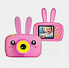 Детский фотоаппарат Зайчик с ушками  Zup Childrens Fun Camera с играми ГОЛУБОЙ, фото 8