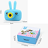 Детский фотоаппарат Зайчик с ушками  Zup Childrens Fun Camera с играми ГОЛУБОЙ, фото 3