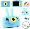 Детский фотоаппарат Зайчик с ушками  Zup Childrens Fun Camera с играми ЖЕЛТЫЙ, фото 5