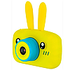 Детский фотоаппарат Зайчик с ушками  Zup Childrens Fun Camera с играми ЖЕЛТЫЙ, фото 3