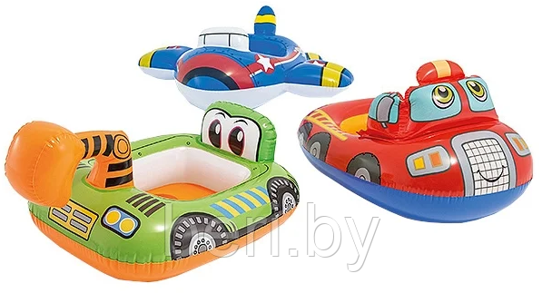 INTEX 59586NP Надувной круг с сиденьем и спинкой Kiddie Floats (77х58 см), до 11 кг, интекс