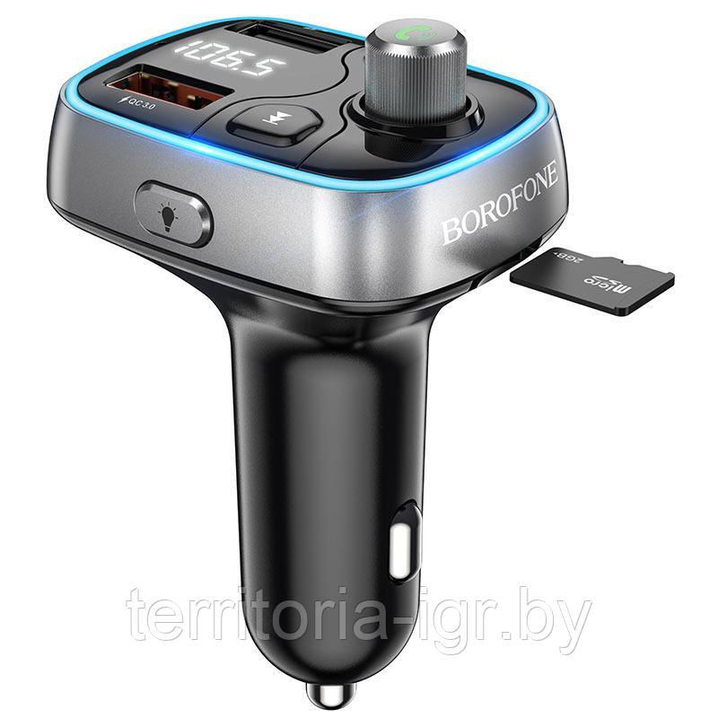 FM-трансмиттер Bluetooth BC32 черный Borofone - фото 4 - id-p153819238