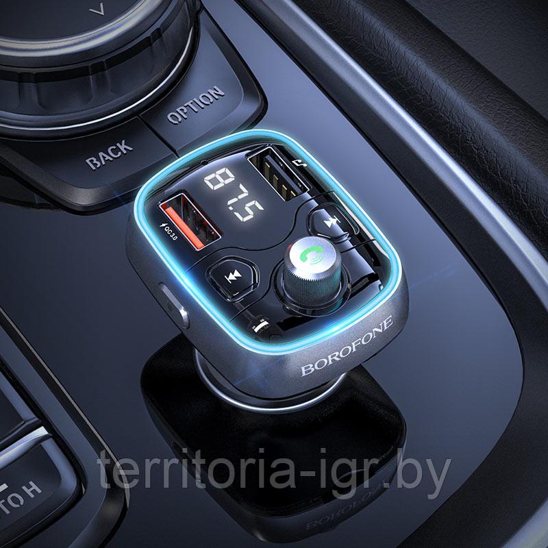 FM-трансмиттер Bluetooth BC32 черный Borofone - фото 8 - id-p153819238