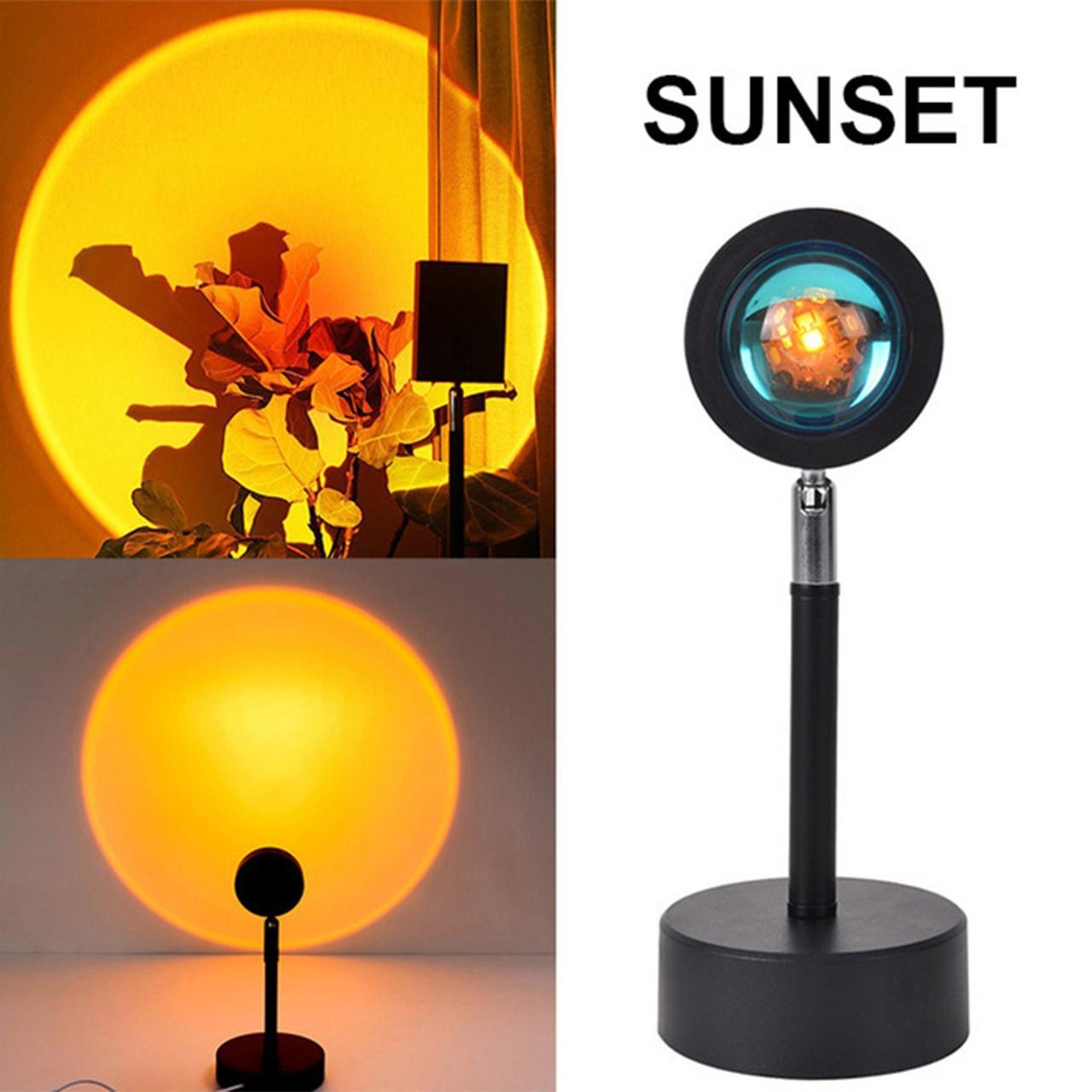 Светодиодный USB светильник с проекцией заката Sunset Lamp (4 режима) с пультом