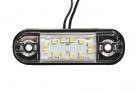 Фонарь габаритный LED 12-24V MINI, белый (L=85мм, 12-светодиодов "овал" в ассортименте