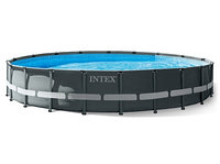 26334 КАРКАСНЫЙ БАССЕЙН Intex 610 Х 122 СМ ULTRA XTR FRAME, ФИЛЬТР-НАСОС, ЛЕСТНИЦА, ТЕНТ, ПОДСТИЛКА