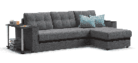 Угловой диван Атланта М  (Рогожка Серый). Универсальный угол., фото 1