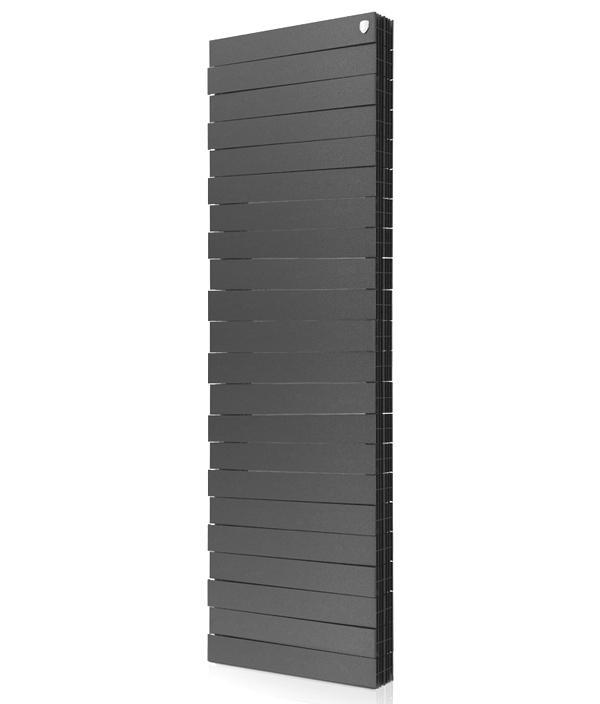 Биметаллический радиатор Royal Thermo Pianoforte Tower 500 Noir Sable, черный (22 секции)