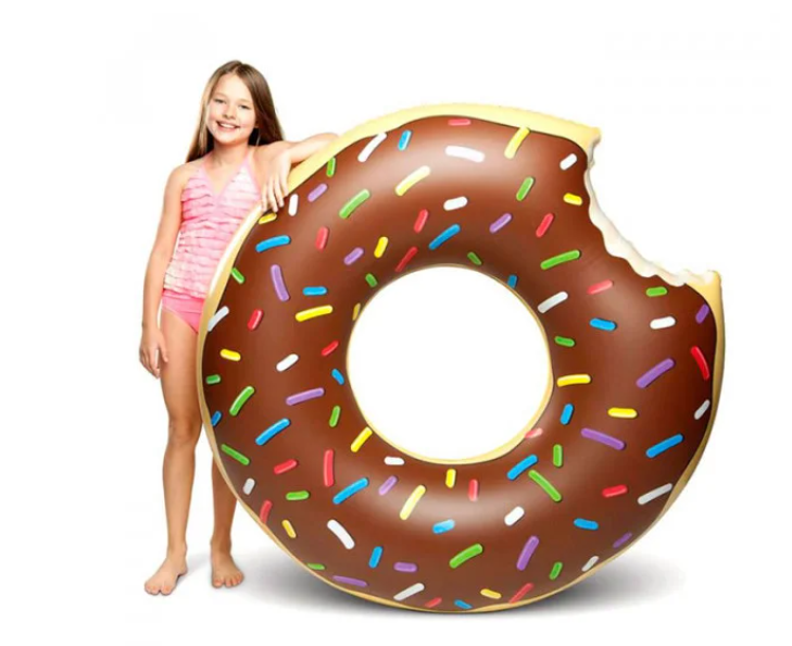 Надувной круг для плавания Пончик шоколадный, разные размеры! - фото 5 - id-p150664748