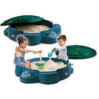 Детская песочница Little Tikes черепаха с крышкой 174094