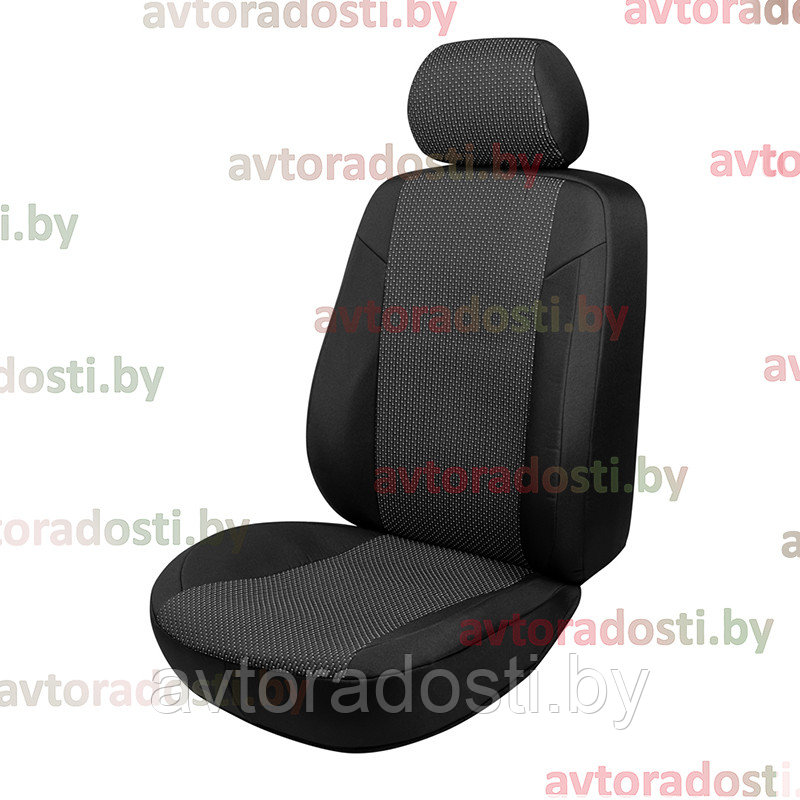 Чехлы на сиденья для Renault Logan (2014-) "AirBag" - в передних сиденьях (ткань, жаккард) - фото 1 - id-p153875213