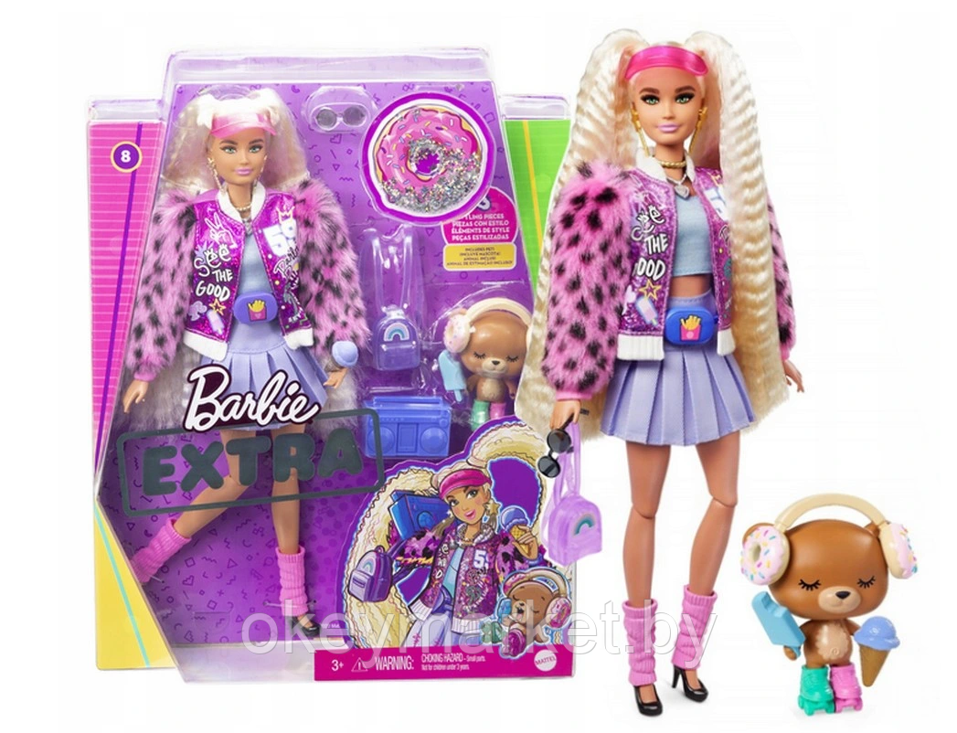 Кукла Barbie Экстра блондинка c косичками GYJ77, фото 2