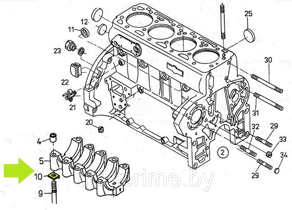 80.002.031; Шайба стопорная (UR II) двигатель Zetor 5801 / 6801 - фото 2 - id-p153876632