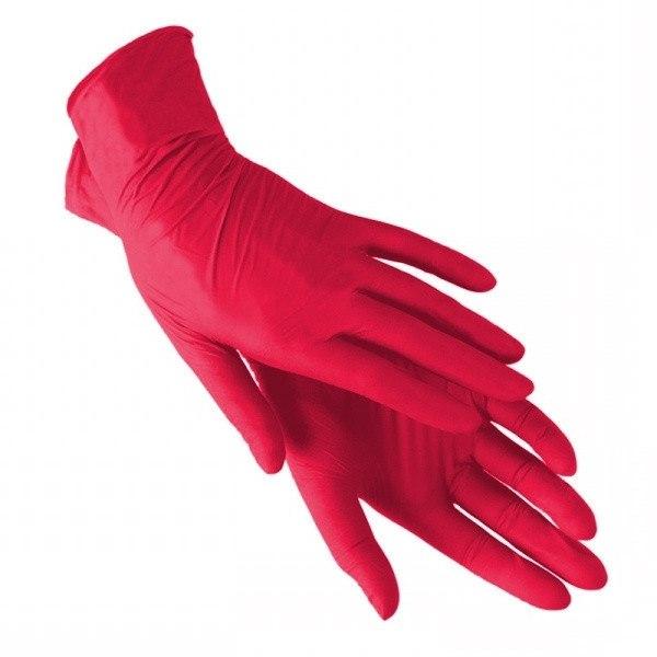 Перчатки нитриловые красные Benovy одноразовые размер XS S M L (100 штук) РАБОТАЕМ БЕЗ НДС! - фото 2 - id-p153881296