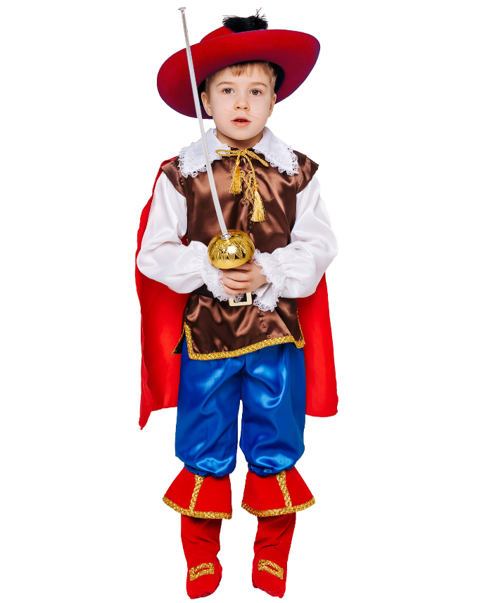 Детский карнавальный костюм Кот в сапогах Пуговка 2012 к-18 - фото 2 - id-p153892304