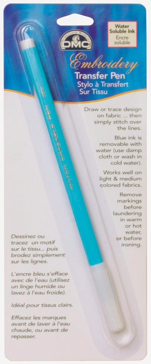Смывающийся маркер для ткани голубой