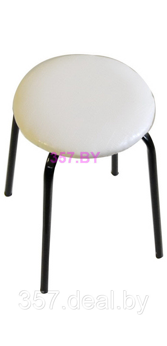 Табурет Фабрика стульев Эконом (белый/черный) - фото 1 - id-p153899067