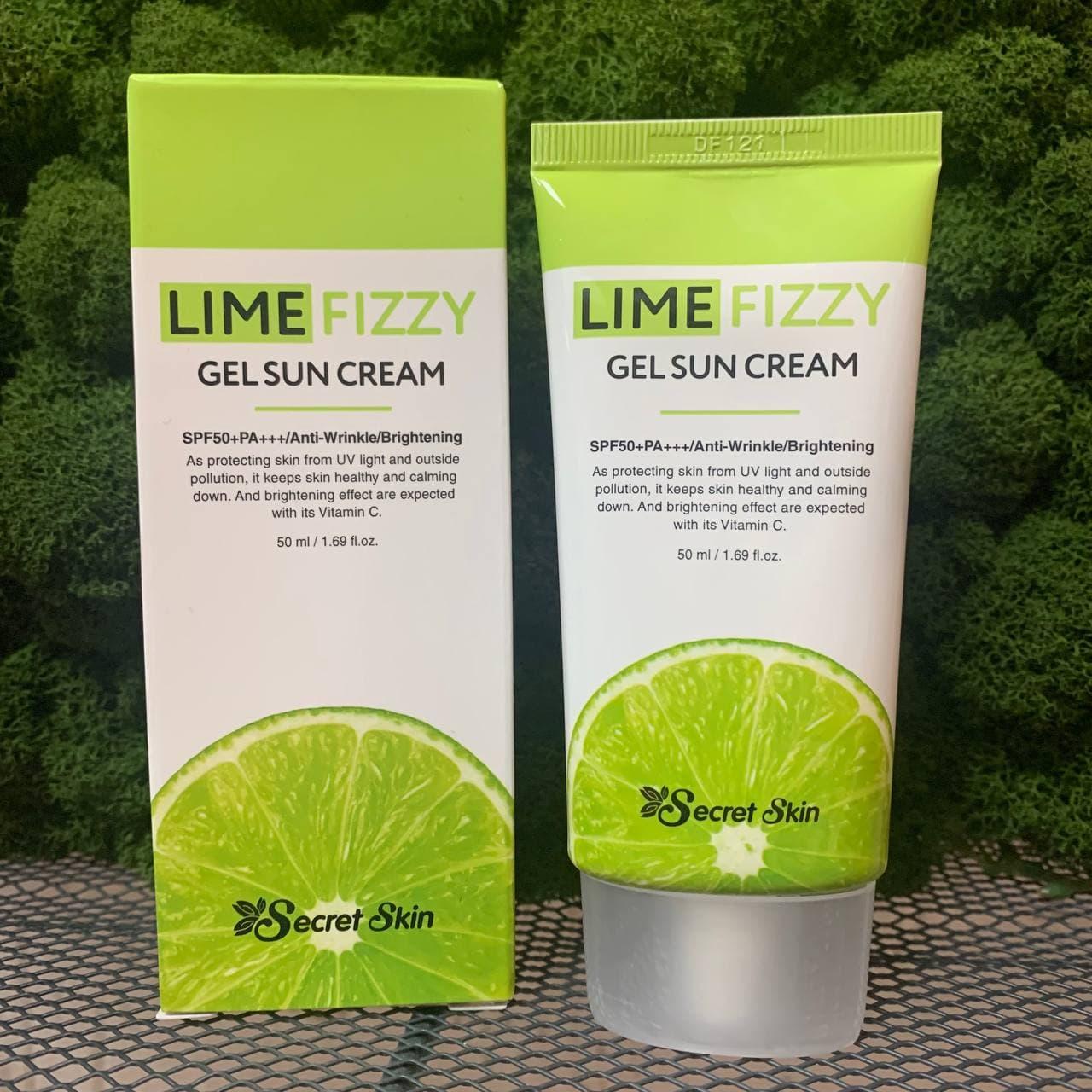 Солнцезащитный крем Secret Skin Lime Fizzy Gel Sun Cream SPF50+ PA+++, 50мл - фото 1 - id-p153915358