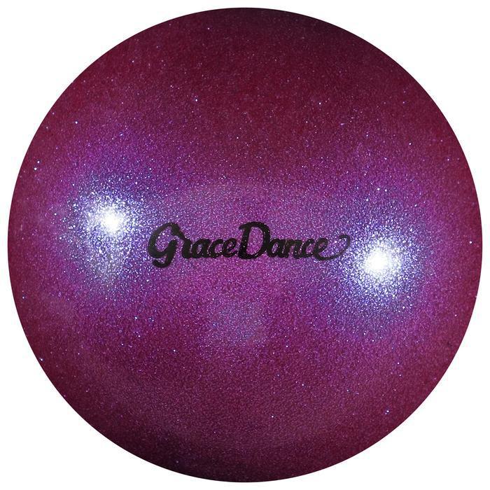 Мяч для художественной гимнастики, блеск, 16,5 см, 280 г, цвет сиреневый - фото 1 - id-p153619473