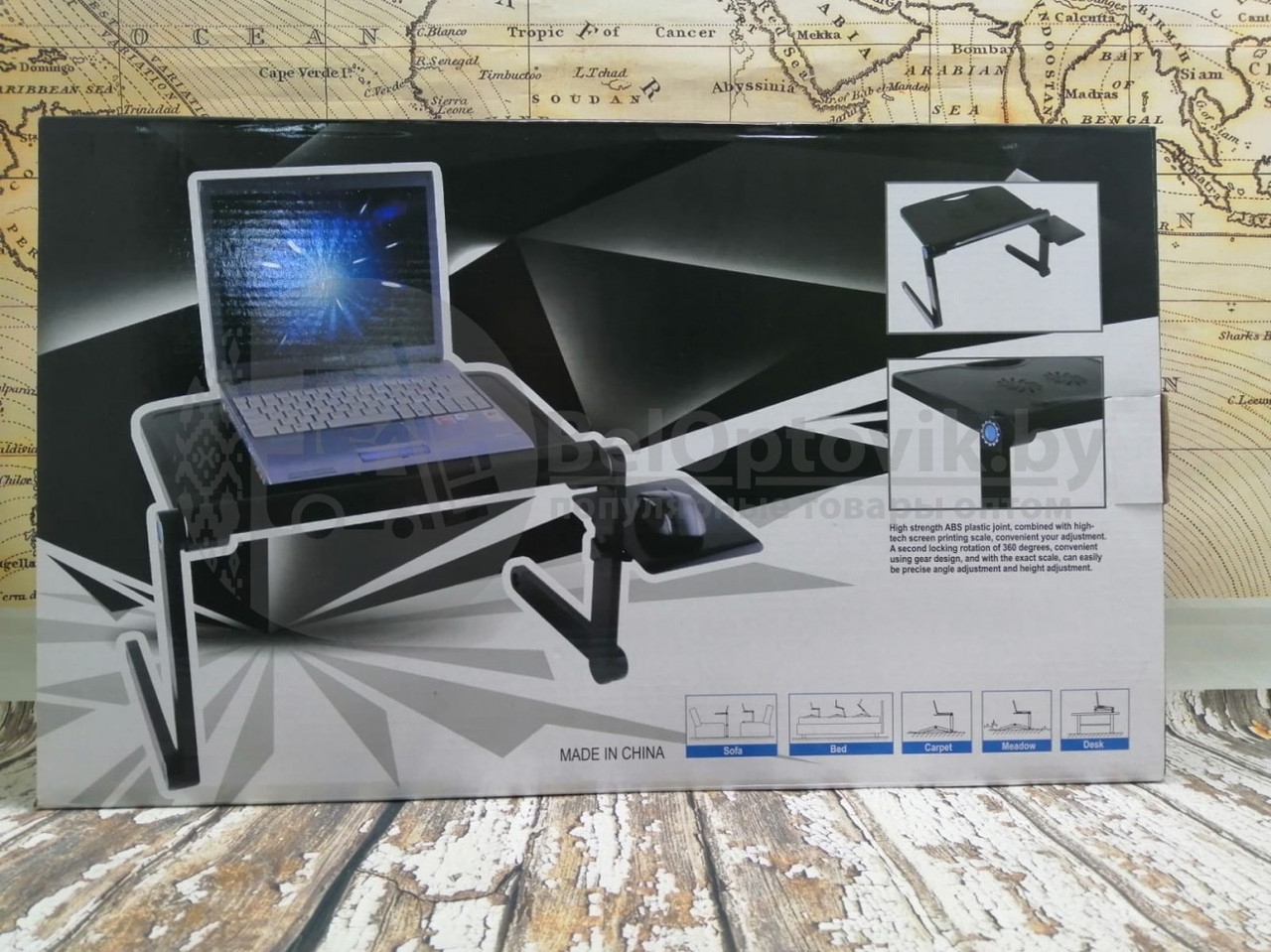 УЦЕНКА Складной cтолик Т9 трансформер для ноутбука Multifunctional Laptop Table с вентиляцией и подставкой - фото 6 - id-p153921549