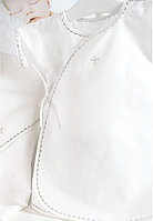 696P/12 Комплект для крещения мальчика, 3 предмета, (рубашка, пеленка, мешочек), PITUSO, Белый, набор
