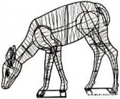 Каркасное топиари Пасущийся олень ТОП32-1