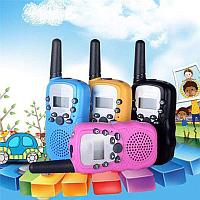 Набор 2-х портативных раций с двусторонней связью с ЖК-дисплеем детских Walkie Talkie Set T-388 синие