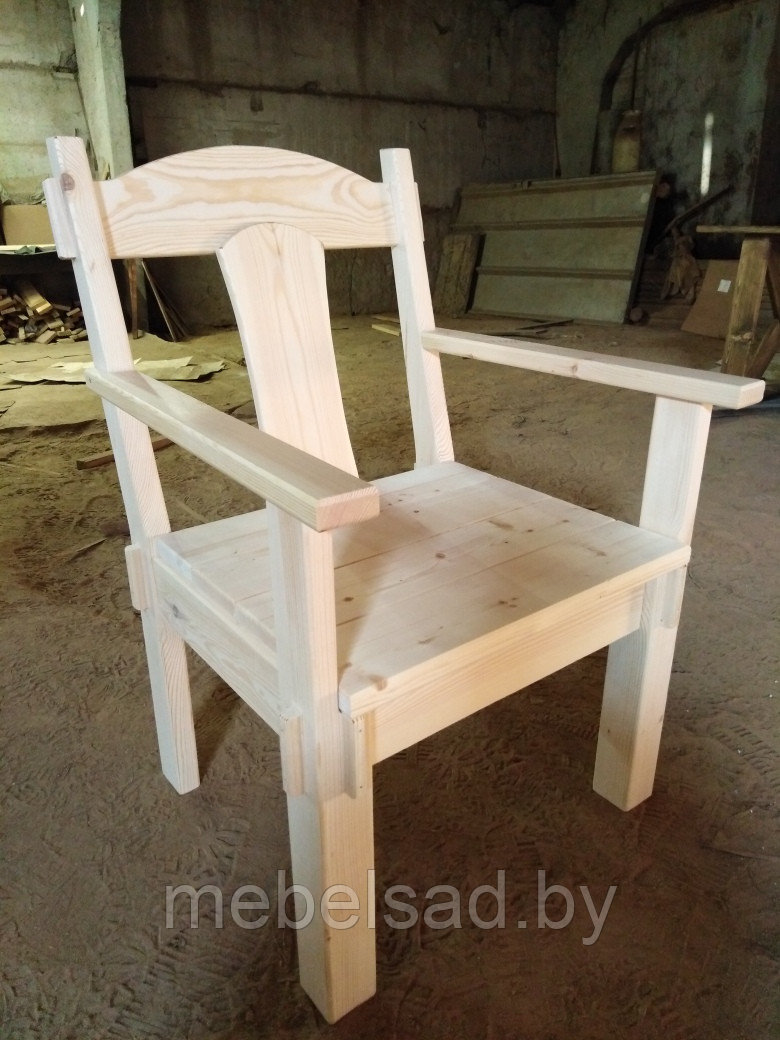 Кресло садовое и банное из массива сосны "Хозяин Дома" - фото 2 - id-p153969143
