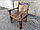 Кресло садовое и банное из массива сосны "Хозяин Бани", фото 3