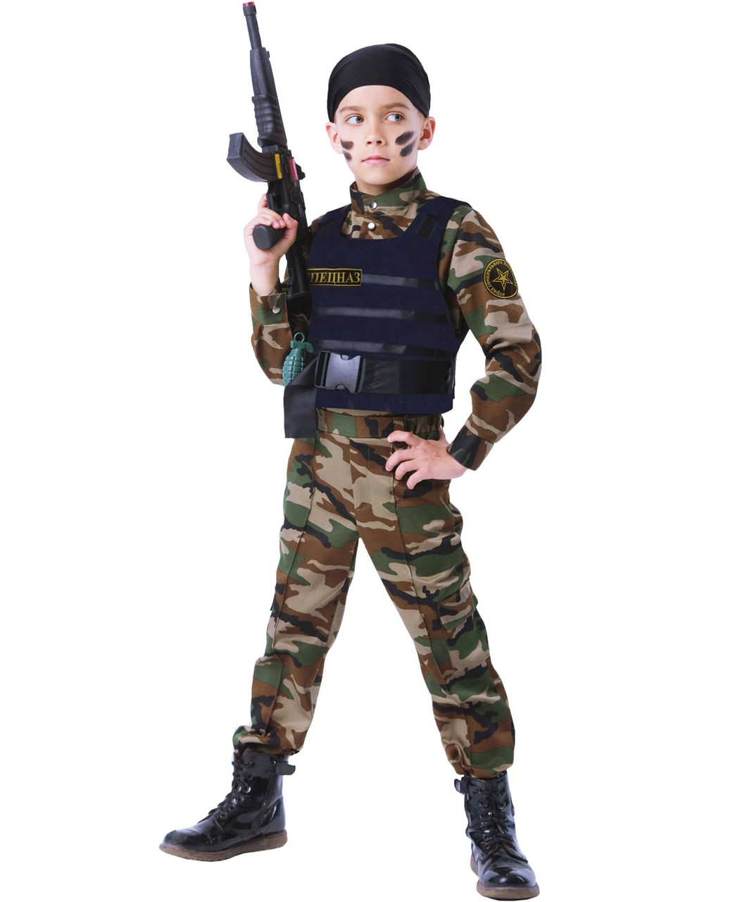 Детский карнавальный костюм для мальчика Спецназ Пуговка 2051 к-18