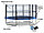 Батут Atlas Sport 435 см (14ft) Basic BLUE с внешней сеткой и лестницей, фото 2