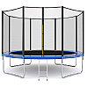 Батут Atlas Sport 435 см (14ft) Basic BLUE с внешней сеткой и лестницей