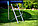 Батут Atlas Sport (атлас спорт) 435 см - 14ft Basic GREEN с внешней сеткой и лестницей, фото 4