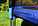 Батут Atlas Sport 435 см (14ft) Basic BLUE с внешней сеткой и лестницей, фото 5