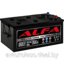 Аккумуляторная батарея,аккумулятор, АКБ 6СТ-190 A3 (3) ALFA 190L  1300А