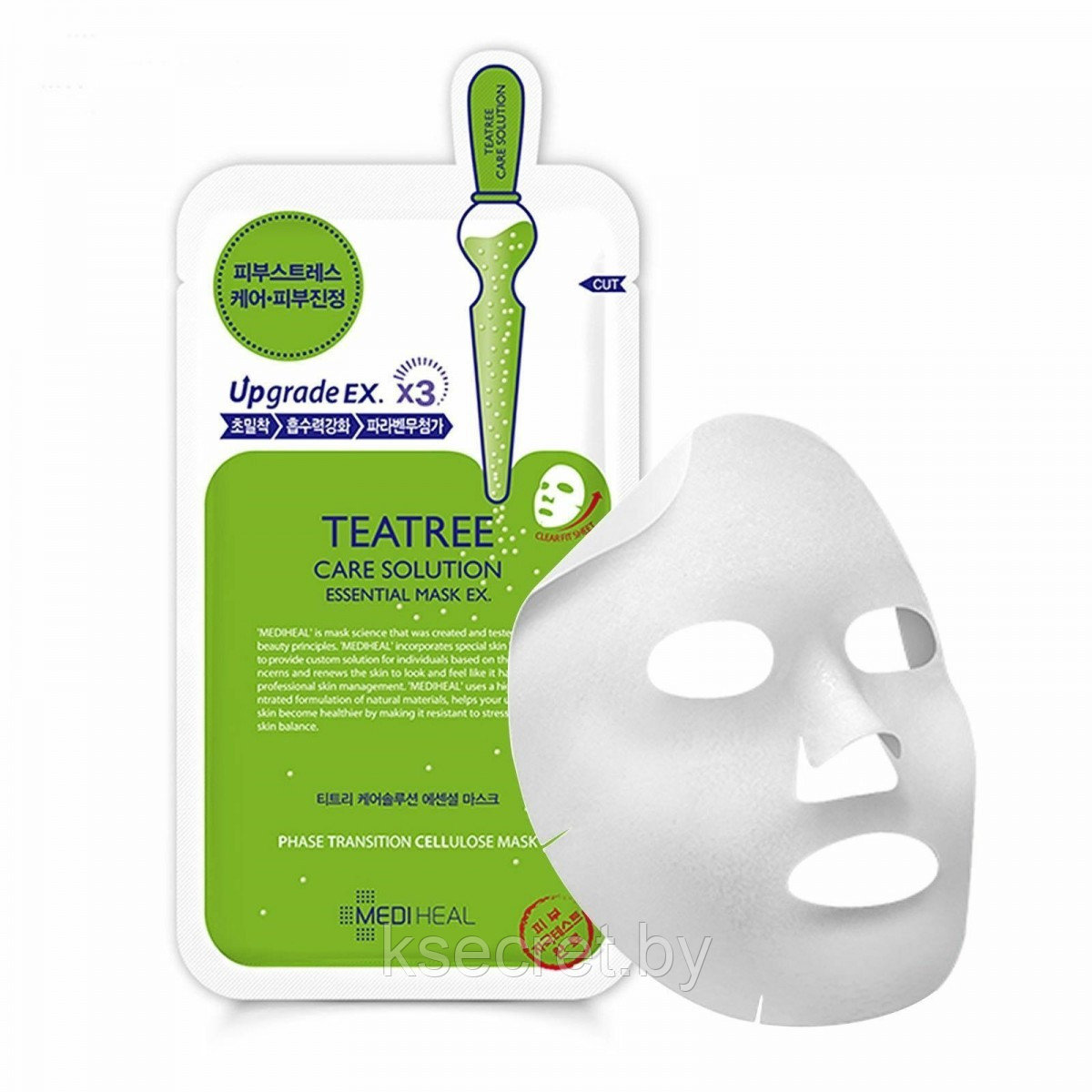 Успокаивающая тканевая маска для лица Mediheal Teatree Care Solution Essential Mask EX. 24мл, - фото 2 - id-p154082080