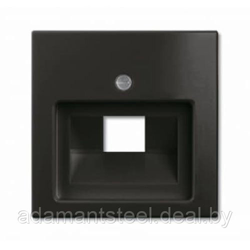 Basic 55 - Лицевая панель для одинарной информационной розетки (шато-черный) - фото 1 - id-p138599926