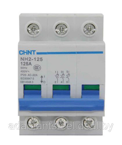 Выключатель нагрузки модульный NH2-125 3P 125А (CHINT)