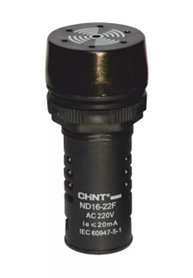 Сигнализатор звуковой ND16-22L Φ22 мм  черный АС/DC24В  (CHINT)